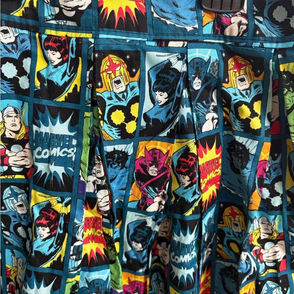 Handmade Colorful Comic Print Women's Skirt size small - Picture 4 of 7
